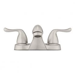 Glacier Bay Constructor 4 in. Centerset Double Handle Low-Arc Bathroom Faucet in Brushed Nickel -Bathroom Faucets Store brushed nickel glacier bay centerset bathroom faucets hd67499w 6404 a0 1000 1
