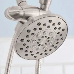 Glacier Bay 6-spray 5.51 in. Dual Shower Head and Handheld Shower Head in Brushed Nickel 10 Glacier Bay 6-spray 5.51 in. Dual Shower Head and Handheld Shower Head in Brushed Nickel -Bathroom Faucets Store brushed nickel glacier bay dual shower heads hd58302 0504 66 1000