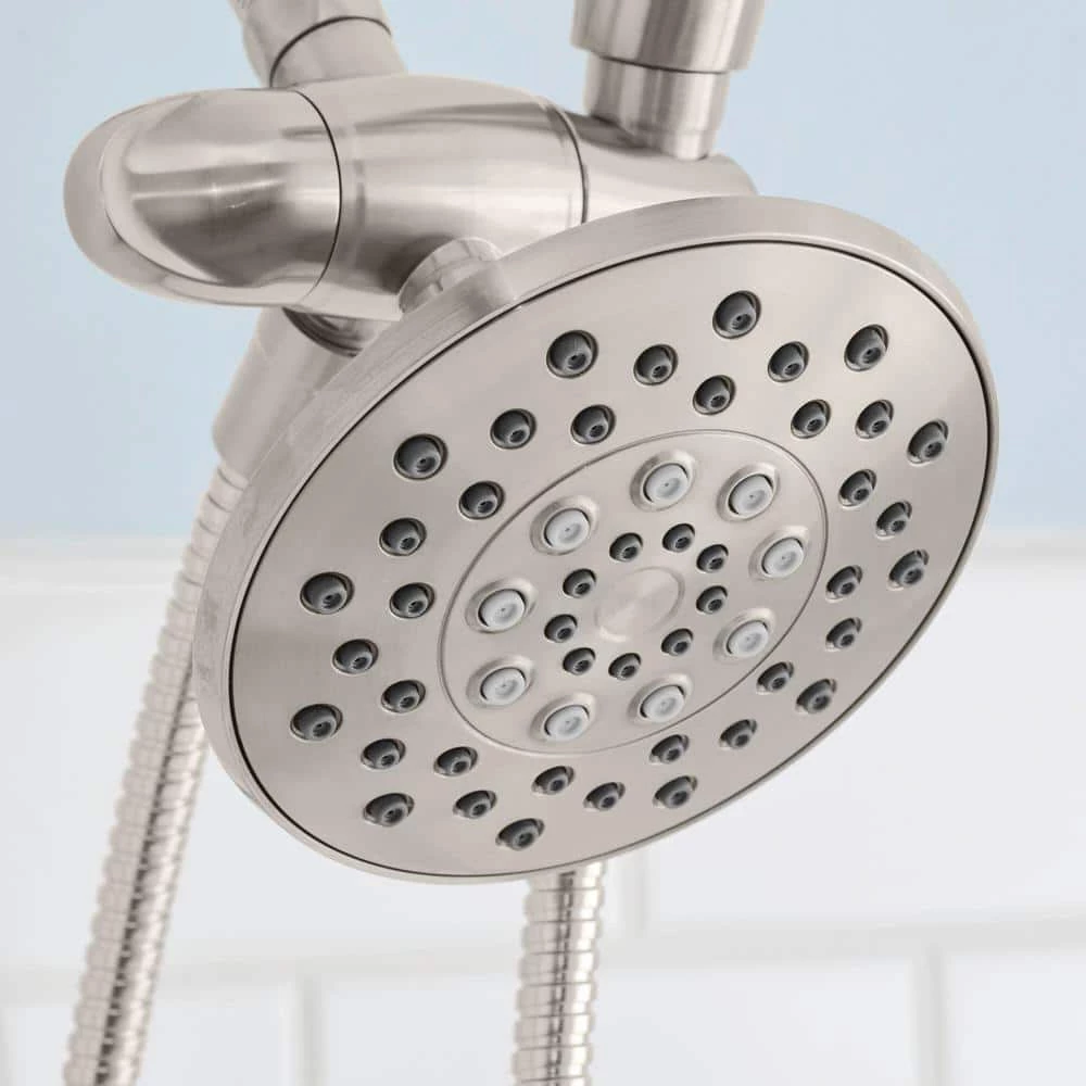 Glacier Bay 6-spray 5.51 in. Dual Shower Head and Handheld Shower Head in Brushed Nickel 4 Glacier Bay 6-spray 5.51 in. Dual Shower Head and Handheld Shower Head in Brushed Nickel - Image 4