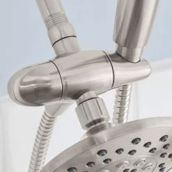Glacier Bay 6-spray 5.51 in. Dual Shower Head and Handheld Shower Head in Brushed Nickel 13 Glacier Bay 6-spray 5.51 in. Dual Shower Head and Handheld Shower Head in Brushed Nickel -Bathroom Faucets Store brushed nickel glacier bay dual shower heads hd58302 0504 76 1000