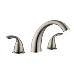 Glacier Bay Builders 2-Handle Deck-Mount Roman Tub Faucet in Brushed Nickel