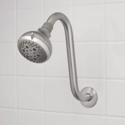 Glacier Bay 11 in. S-Style Shower Arm and Flange in Brushed Nickel -Bathroom Faucets Store brushed nickel glacier bay shower arm extensions 3075 514 31 1000