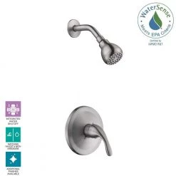 Glacier Bay Builders Single-Handle 1-Spray Pressure Balance Shower Faucet in Brushed Nickel (Valve Included) -Bathroom Faucets Store brushed nickel glacier bay shower faucets 873x 0904 1f 1000