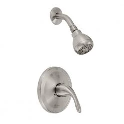 Glacier Bay Builders Single-Handle 1-Spray Pressure Balance Shower Faucet in Brushed Nickel (Valve Included)