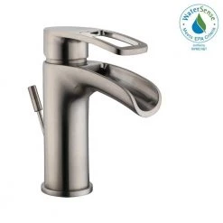 Glacier Bay Kiso Single Hole Single-Handle Low-Arc Bathroom Faucet in Brushed Nickel -Bathroom Faucets Store brushed nickel glacier bay single hole bathroom faucets hd67733w 6004 40 1000
