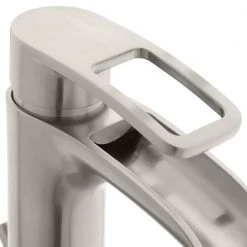 Glacier Bay Kiso Single Hole Single-Handle Low-Arc Bathroom Faucet in Brushed Nickel -Bathroom Faucets Store brushed nickel glacier bay single hole bathroom faucets hd67733w 6004 a0 1000