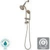 Glacier Bay 6-Spray Wall Bar Raincan Showerhead with 6-Spray Handshower in Brushed Nickel
