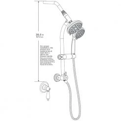 Glacier Bay 6-Spray Wall Bar Raincan Showerhead with 6-Spray Handshower in Brushed Nickel -Bathroom Faucets Store brushed nickel glacier bay wall bar shower kits 8654252hc 76 1000