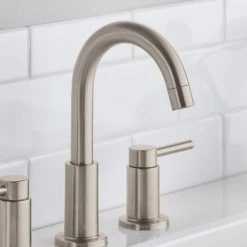 Glacier Bay Dorind 8 in. Widespread 2-Handle High-Arc Bathroom Faucet in Brushed Nickel -Bathroom Faucets Store brushed nickel glacier bay widespread bathroom faucets hd67111w 6004 40 1000