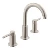 Glacier Bay Dorind 8 in. Widespread 2-Handle High-Arc Bathroom Faucet in Brushed Nickel