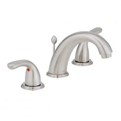 Glacier Bay Builders 8 in. Widespread 2-Handle High-Arc Bathroom Faucet in Brushed Nickel