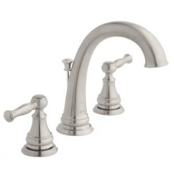 Glacier Bay Fairway 8 in. Widespread 2-Handle High-Arc Bathroom Faucet in Brushed Nickel