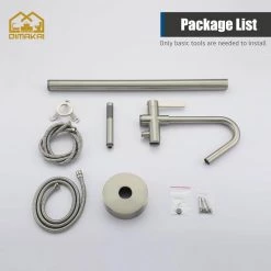 Hlihome Freestanding Single-Handle Bathtub Faucet with Hand Shower in Brushed Nickel -Bathroom Faucets Store brushed nickel hlihome claw foot tub faucets dk 9057 34 bn 4f 1000