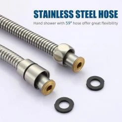 Hlihome Freestanding Single-Handle Bathtub Faucet with Hand Shower in Brushed Nickel -Bathroom Faucets Store brushed nickel hlihome claw foot tub faucets dk 9057 34 bn 66 1000