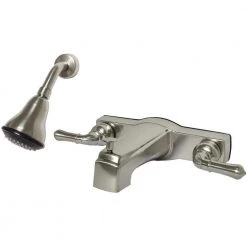HOMEWERKS Mobile Home 2-Handle 1-Spray Tub and Shower Faucet in Brushed Nickel (Valve Included)