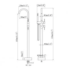 IHOMEadore 2-Handle Freestanding Floor Mount Tub Faucet with Hand Shower in Brushed Nickel -Bathroom Faucets Store brushed nickel ihomeadore claw foot tub faucets jk rbbf61001bn 44 1000