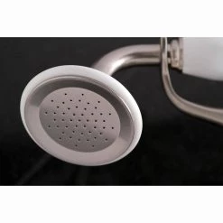 Kingston Brass Victorian 3-Handle Wall Mount Claw Foot Tub Faucet with Handshower in Brushed Nickel -Bathroom Faucets Store brushed nickel kingston brass claw foot tub faucets hks285sn 4f 1000