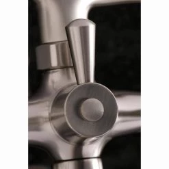 Kingston Brass Victorian 3-Handle Wall Mount Claw Foot Tub Faucet with Handshower in Brushed Nickel -Bathroom Faucets Store brushed nickel kingston brass claw foot tub faucets hks285sn 76 1000