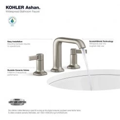 KOHLER Ashan 8 in. Widespread 2-Handle Bathroom Faucet in Vibrant Brushed Nickel -Bathroom Faucets Store brushed nickel kohler widespread bathroom faucets k r27138 4d bn a0 1000