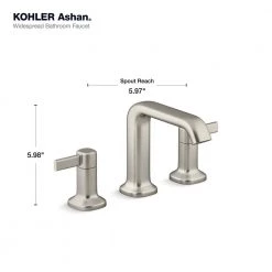 KOHLER Ashan 8 in. Widespread 2-Handle Bathroom Faucet in Vibrant Brushed Nickel -Bathroom Faucets Store brushed nickel kohler widespread bathroom faucets k r27138 4d bn c3 1000
