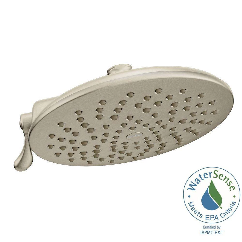 MOEN Velocity 2-Spray 8 in. Single Wall Mount Fixed Adjustable Spray Shower Head in Brushed Nickel 7 MOEN Velocity 2-Spray 8 in. Single Wall Mount Fixed Adjustable Spray Shower Head in Brushed Nickel - Image 7