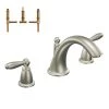 MOEN Brantford 2-Handle Deck-Mount Roman Tub Faucet in Brushed Nickel (Valve Included)