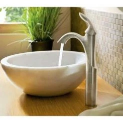 MOEN Eva Single Hole Single-Handle High-Arc Bathroom Faucet in Brushed Nickel -Bathroom Faucets Store brushed nickel moen single hole bathroom faucets 6400bn 77 1000