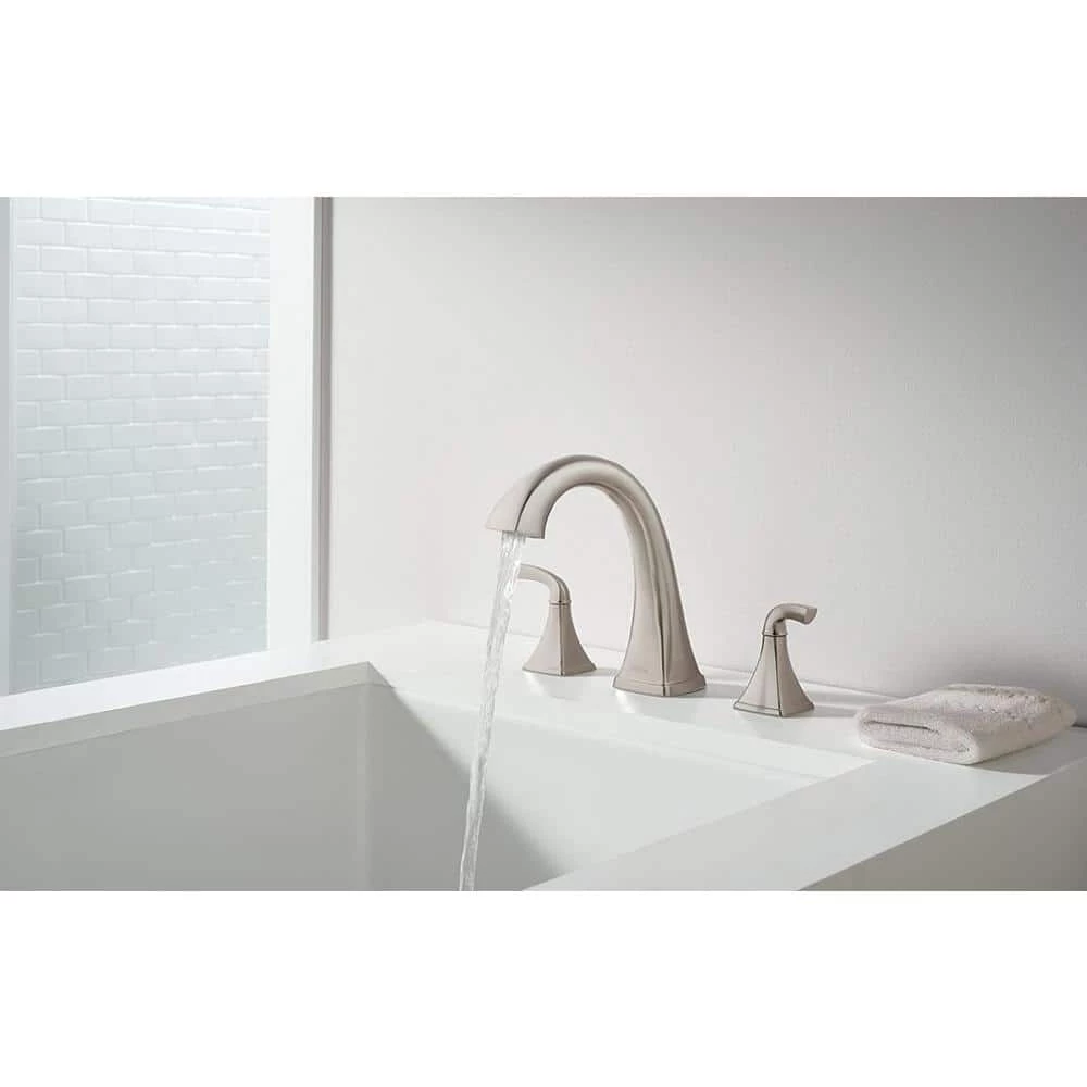 Pfister Bronson 2-Handle Tub Deck Mount Roman Tub Faucet Trim in Brushed Nickel (Valve Not Included) 2 Pfister Bronson 2-Handle Tub Deck Mount Roman Tub Faucet Trim in Brushed Nickel (Valve Not Included) - Image 2