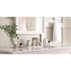 Pfister Brea 8 in. Widespread 2-Handle Waterfall Bathroom Faucet in Brushed Nickel -Bathroom Faucets Store brushed nickel pfister widespread bathroom faucets lf 049 brkk 40 1000