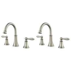 Pfister Courant 8 in. Widespread 2-Handle Bathroom Faucet in Brushed Nickel (2-Pack Combo)