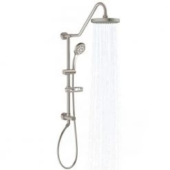 PULSE Showerspas 6-spray 8 in. Dual Shower Head and Handheld Shower Head with Low Flow in Brushed Nickel 8 PULSE Showerspas 6-spray 8 in. Dual Shower Head and Handheld Shower Head with Low Flow in Brushed Nickel -Bathroom Faucets Store brushed nickel pulse showerspas dual shower heads 1011 bn 1 8gpm 1f 1000