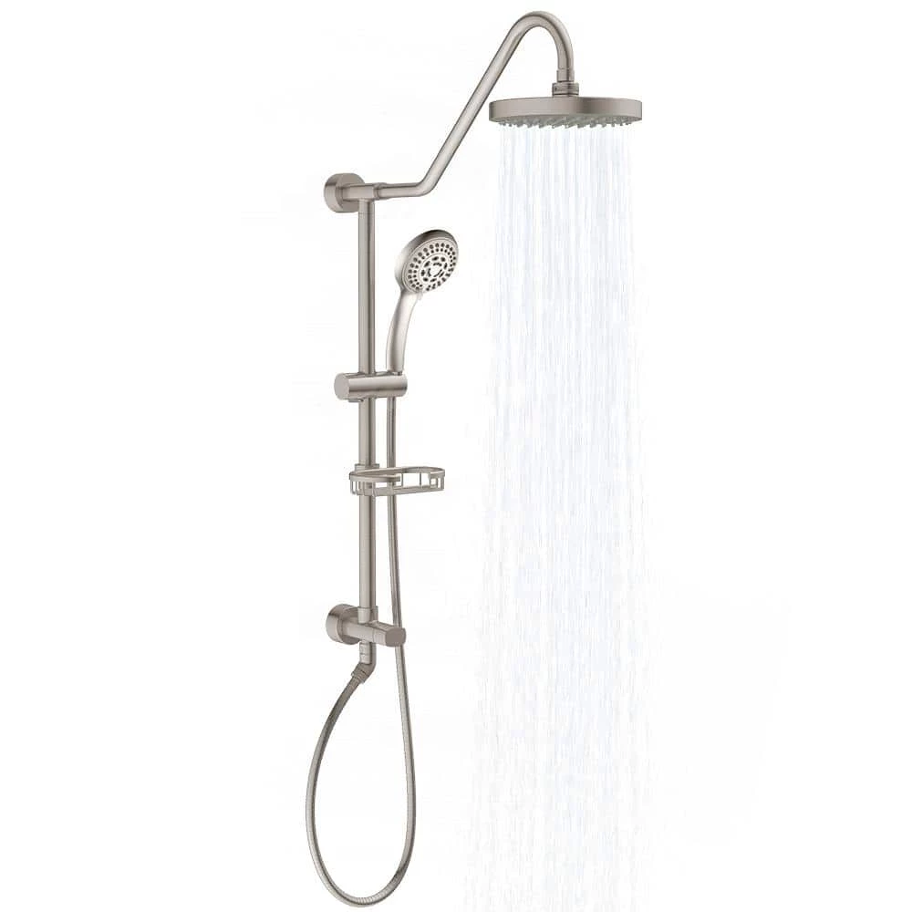 PULSE Showerspas 6-spray 8 in. Dual Shower Head and Handheld Shower Head with Low Flow in Brushed Nickel 4 PULSE Showerspas 6-spray 8 in. Dual Shower Head and Handheld Shower Head with Low Flow in Brushed Nickel - Image 4