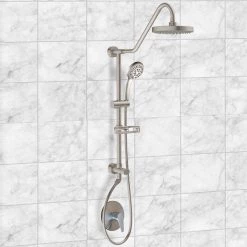 PULSE Showerspas 6-spray 8 in. Dual Shower Head and Handheld Shower Head with Low Flow in Brushed Nickel 7 PULSE Showerspas 6-spray 8 in. Dual Shower Head and Handheld Shower Head with Low Flow in Brushed Nickel -Bathroom Faucets Store brushed nickel pulse showerspas dual shower heads 1011 bn 1 8gpm 4f 1000
