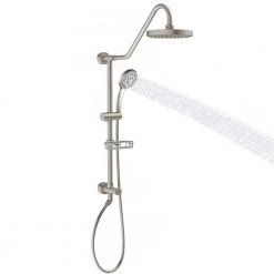 PULSE Showerspas Kauai III 3-Spray Handshower and Showerhead Combo Kit in Brushed Nickel -Bathroom Faucets Store brushed nickel pulse showerspas dual shower heads 1011 bn 66 1000