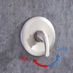 Rainlex Single-Handle 6-Spray Round High Pressure Shower Faucet with 6 in. Shower Head in Brushed Nickel (Valve Included) -Bathroom Faucets Store brushed nickel rainlex shower faucets rx92101bn 6 44 1000