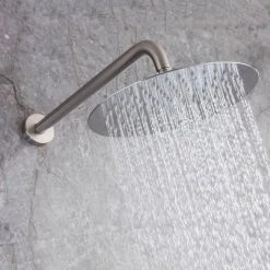 Rainlex 10 in. Shower Head Single-Handle 3 Spray Round High Round High Pressure Shower Faucet in Brushed Nickel (Valve Included) -Bathroom Faucets Store brushed nickel rainlex shower faucets rx96202bn 10 4f 1000