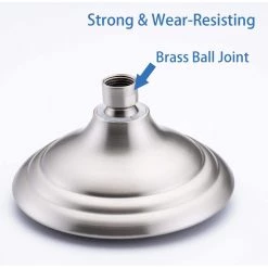 Rainlex Single-Handle 6-Spray Round High Pressure Shower Faucet with 6 in. Shower Head in Brushed Nickel (Valve Included) -Bathroom Faucets Store brushed nickel rainlex shower faucets w92201bn 6 fa 1000