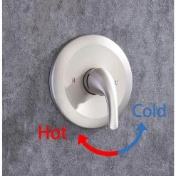 Rainlex Single-Handle 6-Spray Round High Pressure Shower Faucet with 6 in. Shower Head in Brushed Nickel (Valve Included) -Bathroom Faucets Store brushed nickel rainlex shower faucets w92202bn 6 4f 1000