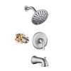 Rainlex Single-Handle 6-Spray Round High Pressure Shower Faucet with 6 in. Shower Head in Brushed Nickel (Valve Included)