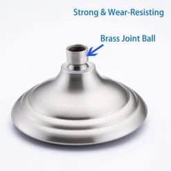 Rainlex Single-Handle 6-Spray Round High Pressure Shower Faucet with 6 in. Shower Head in Brushed Nickel (Valve Included) -Bathroom Faucets Store brushed nickel rainlex shower faucets w92202bn 6 fa 1000