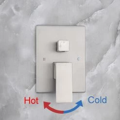 Rainlex Single-Handle 1-Spray 10 in. Shower Head Square High Pressure Shower Faucet in Brushed Nickel (Valve Included) -Bathroom Faucets Store brushed nickel rainlex shower faucets w93102bn 10 4f 1000