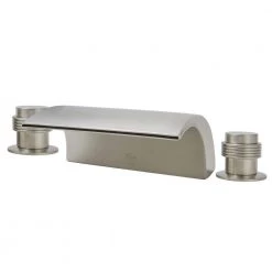 Sir Faucet 2-Handle Deck-Mount Roman Tub Faucet in Brushed Nickel
