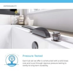 Sir Faucet 2-Handle Deck-Mount Roman Tub Faucet in Brushed Nickel -Bathroom Faucets Store brushed nickel sir faucet roman tub faucets 719 bn c3 1000