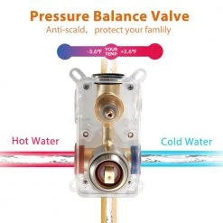 Zalerock Rainfall 1-Spray Round 12 in. Shower System with Hand Shower in Brushed Nickel -Bathroom Faucets Store brushed nickel zalerock shower faucets ksa042 44 1000