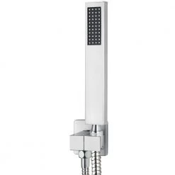 AKDY Square, wall-mounted fixed rain shower faucet, handheld shower combo, in Brushed Stainless Steel. -Bathroom Faucets Store brushed stainless steel akdy shower faucets sf001 2 66 1000