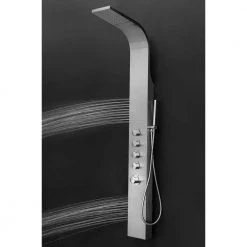 AKDY 63 in. 2 Massage Spray Shower Panel System in Stainless Steel with Rainfall Shower Head and Shower Wand -Bathroom Faucets Store brushed stainless steel akdy shower towers sp0107 1f 1000