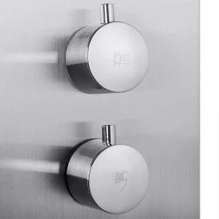 AKDY 63 in. 2 Massage Spray Shower Panel System in Stainless Steel with Rainfall Shower Head and Shower Wand -Bathroom Faucets Store brushed stainless steel akdy shower towers sp0107 44 1000