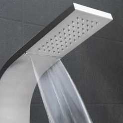 AKDY 63 in. 2 Massage Spray Shower Panel System in Stainless Steel with Rainfall Shower Head and Shower Wand -Bathroom Faucets Store brushed stainless steel akdy shower towers sp0107 4f 1000