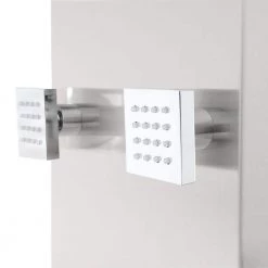 ANZZI Echo 63.5 in. 4-Jetted Full Body Shower Panel with Heavy Rain Showerhead, Spray Wand and Tub Spout in Brushed Steel -Bathroom Faucets Store brushed stainless steel anzzi shower towers sp az022 1d 1000