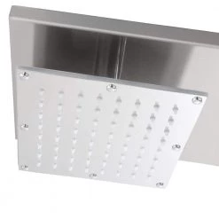 ANZZI Echo 63.5 in. 4-Jetted Full Body Shower Panel with Heavy Rain Showerhead, Spray Wand and Tub Spout in Brushed Steel -Bathroom Faucets Store brushed stainless steel anzzi shower towers sp az022 66 1000